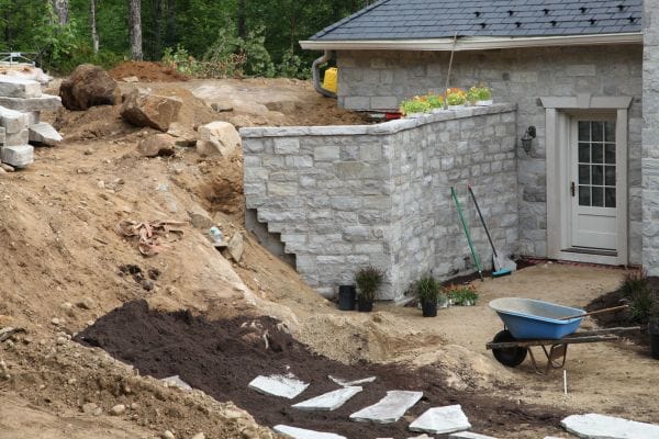 mise en forme des palliers pour recevoir les marches