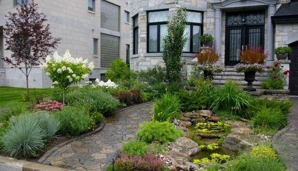 façade étang automne